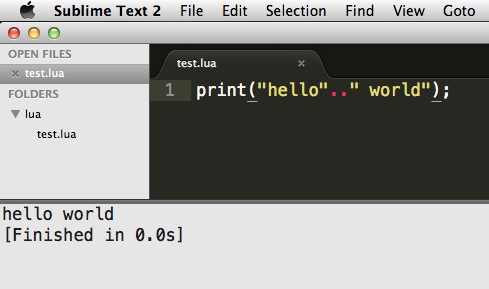 LuaShortCutSublimeText